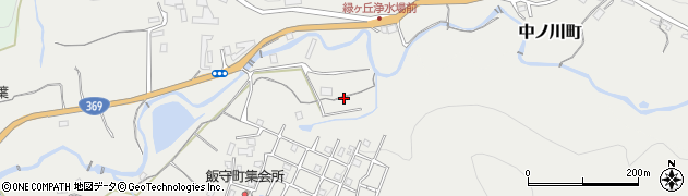 奈良県奈良市飯守町周辺の地図