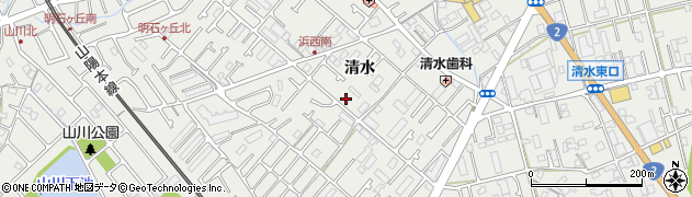 兵庫県明石市魚住町清水187周辺の地図