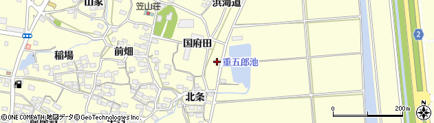 愛知県田原市浦町国府田78周辺の地図