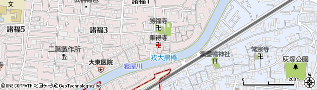 乗得寺周辺の地図