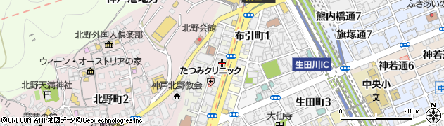 新神戸停車場線周辺の地図
