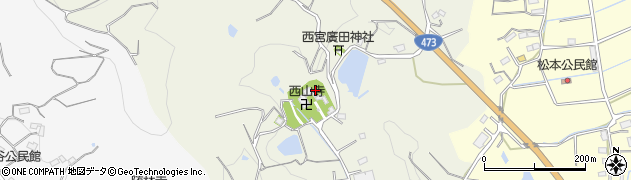 西山寺周辺の地図
