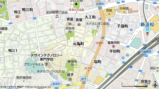 〒432-8026 静岡県浜松市中央区元魚町の地図