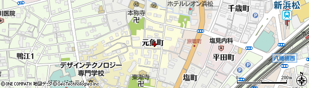 静岡県浜松市中央区元魚町周辺の地図