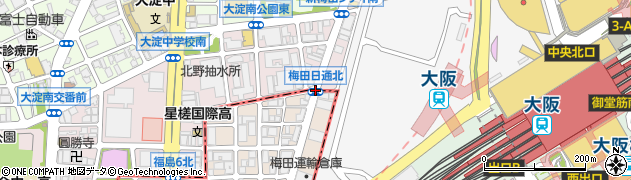 梅田日通北周辺の地図