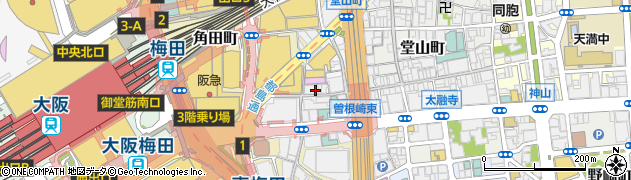 九州らーめん亀王 阪急東通り店周辺の地図