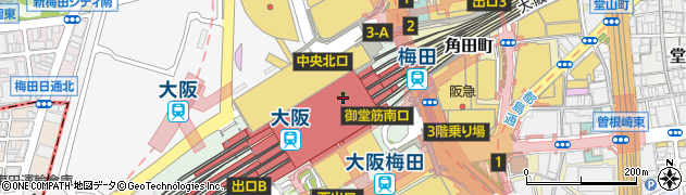 セブンイレブンキヨスクＪＲ大阪駅御堂筋口内北店周辺の地図