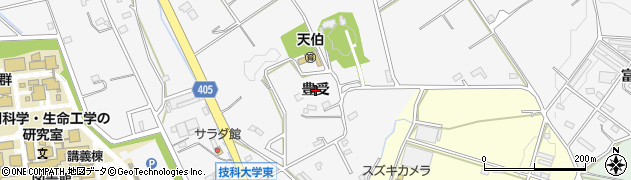 愛知県豊橋市天伯町（豊受）周辺の地図