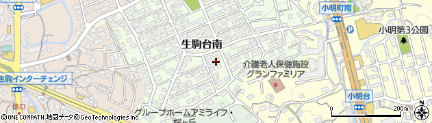 奈良県生駒市生駒台南235周辺の地図
