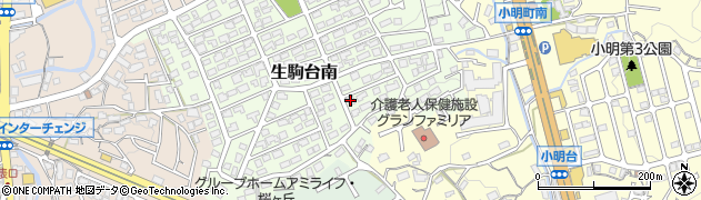 奈良県生駒市生駒台南17周辺の地図