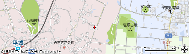 奈良県奈良市山陵町718周辺の地図