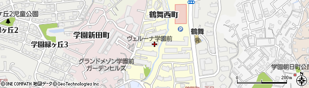 奈良県奈良市鶴舞西町周辺の地図