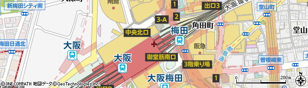 大阪府大阪市北区周辺の地図