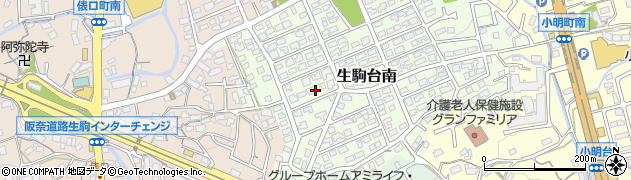 奈良県生駒市生駒台南198周辺の地図