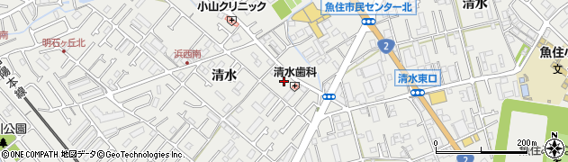 兵庫県明石市魚住町清水120周辺の地図