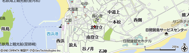 愛知県南知多町（知多郡）日間賀島（北登立）周辺の地図