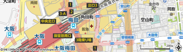 世界の創作京風ダイニング 京月 梅田阪急32番街店周辺の地図