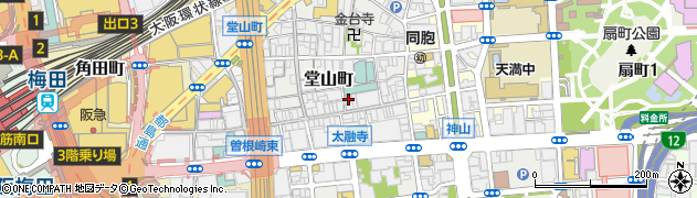 大阪府大阪市北区堂山町9-8周辺の地図