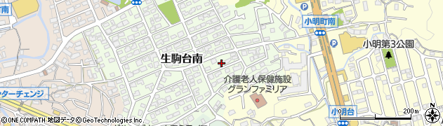 奈良県生駒市生駒台南23周辺の地図