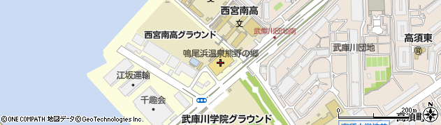 鳴尾浜温泉　熊野の郷周辺の地図