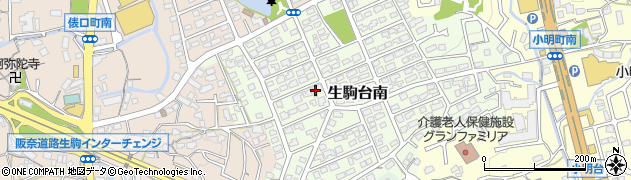 奈良県生駒市生駒台南189周辺の地図