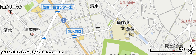 兵庫県明石市魚住町清水546周辺の地図