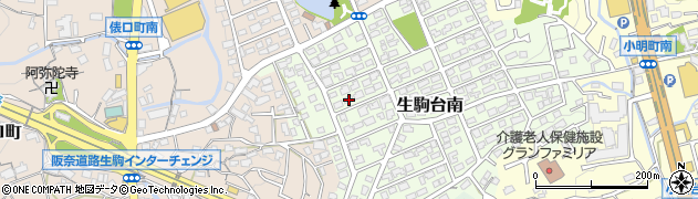 奈良県生駒市生駒台南185周辺の地図