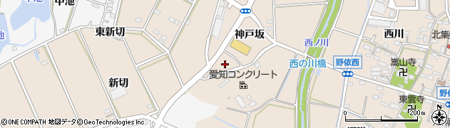 愛知県豊橋市野依町（三割）周辺の地図