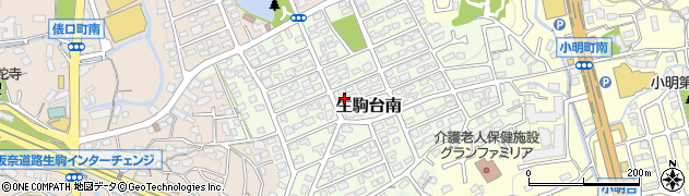 奈良県生駒市生駒台南66周辺の地図