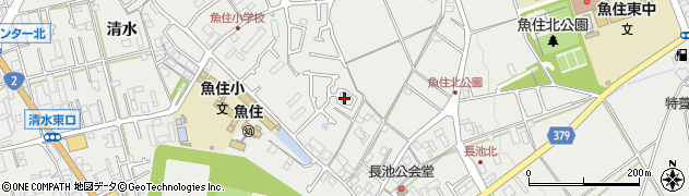 兵庫県明石市魚住町長坂寺1346周辺の地図