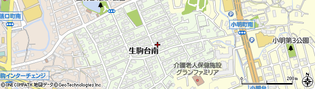 奈良県生駒市生駒台南40周辺の地図