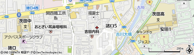 大阪府大阪市鶴見区諸口5丁目周辺の地図