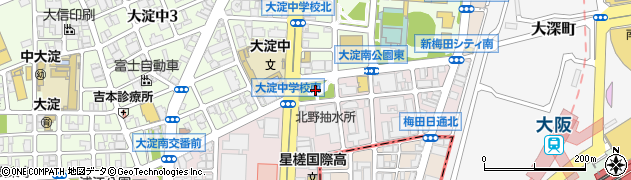 大淀南公園周辺の地図