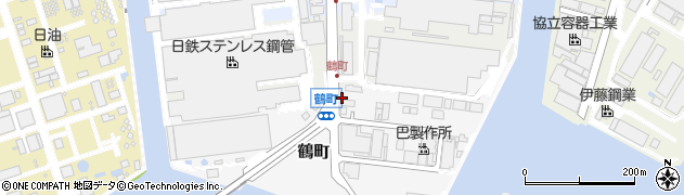 兵庫県尼崎市鶴町周辺の地図