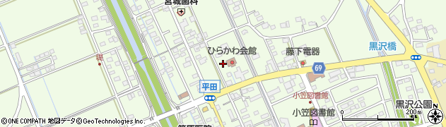 静岡県菊川市下平川周辺の地図