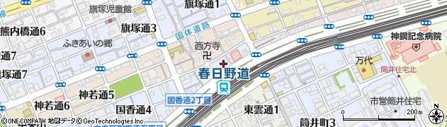 兵庫県神戸市中央区国香通1丁目周辺の地図