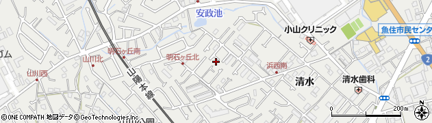 兵庫県明石市魚住町清水247周辺の地図