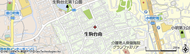 奈良県生駒市生駒台南70周辺の地図