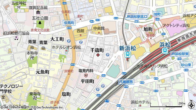 〒430-0934 静岡県浜松市中央区千歳町の地図