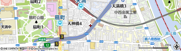 大阪府大阪市北区天神橋4丁目1周辺の地図