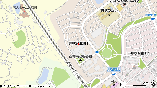 〒651-2244 兵庫県神戸市西区井吹台北町の地図