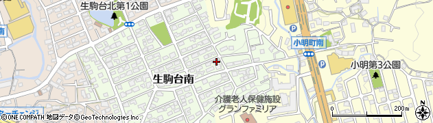 奈良県生駒市生駒台南52周辺の地図