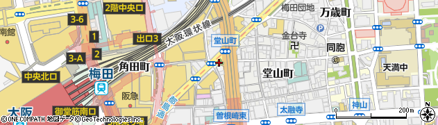 日本一の串かつ横綱 梅田堂山店周辺の地図