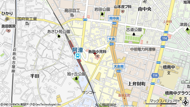 〒514-0834 三重県津市大倉の地図