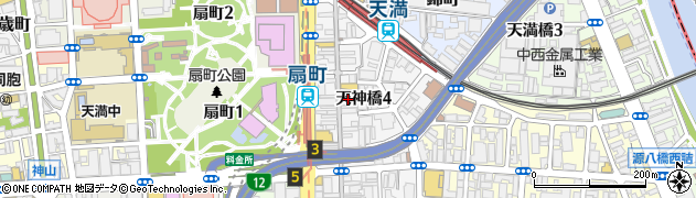 鶴橋風月 天神橋筋四番街店周辺の地図