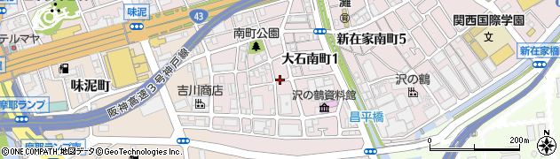 兵庫県神戸市灘区大石南町周辺の地図