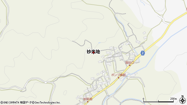 〒518-0202 三重県伊賀市妙楽地の地図
