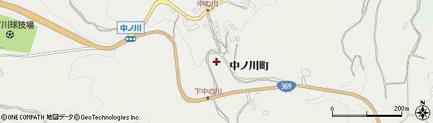 奈良県奈良市中ノ川町周辺の地図