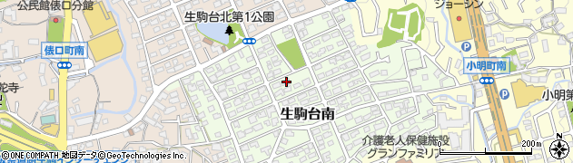 奈良県生駒市生駒台南87周辺の地図