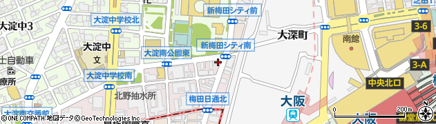 藁焼きと高知の地酒 かがやきダイナー 梅田店周辺の地図
